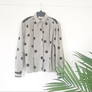 - Vintage 1970’s Stuart Lang Polka Dot Blouse